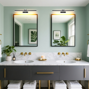 Lámpara de espejo LED de pared de 12W y 62CM, accesorios de iluminación para baño, color negro, luz frontal para espejo LED/luz de tocador/luz de maquillaje - Product Image 6
