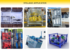 Carretilla elevadora estándar australiana Gavinized móvil retornable plegable almacenamiento malla de alambre Stillage - Product Image 6