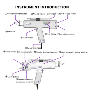 Pistola de <span class=keywords><strong>Mesoterapia</strong></span> de Bajo Costo para Rejuvenecimiento de la Piel, Pistola de <span class=keywords><strong>Mesoterapia</strong></span> PRP, Pistola de Inyección con Aguja, Inyector sin Aguja - Product Image 5