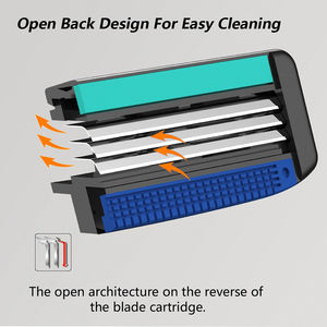 GoodMax vendita calda Private Label Hotel usa e getta rasoio da barba tripla presa in gomma da uomo - Product Image 5