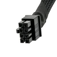 Câble d'extension d'alimentation GPU PCIE 8 broches 16AWG en cuivre étamé avec gaine tressée pour alimentation modulaire de bureau et carte graphique