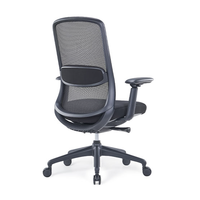 Chaise de bureau ergonomique à dossier mi-haut réglable en maille avec accoudoirs 3D, chaise de direction pivotante moderne