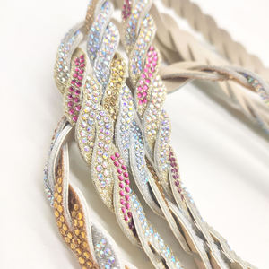 फैशन राइनस्टोन पाइप रस्सी-जूते और सामान के लिए कपड़े बनाने की कॉर्ड - Product Image 3