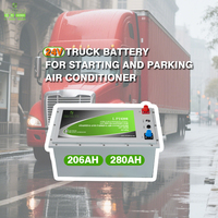 بطارية شاحنة CTS 24V LiFePO4 بسعة 206 أمبير/ساعة و 280 أمبير/ساعة، دورة عميقة، متوفرة بشعار مخصص (OEM/ODM) للشاحنات الثقيلة