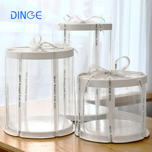 Round Transparent Cylinder Clear <strong>Cake</strong> <strong>Slice</strong> Box <strong>Cake</strong> <strong>Boxes</strong> - Product Image 4