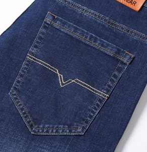 Wangsheng Vente en gros, pantalon en jean décontracté léger et tendance pour hommes, grande taille, imprimé personnalisé, coupe classique, slim, droit, skinny, léger - Product Image 5
