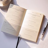 Journal de bien-être personnalisé en tissu de lin A5, carnet en lin beige, journal élégant à couverture rigide, journal de gratitude pour femmes
