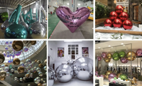 Ballon gonflable géant doré/argenté suspendu en forme de boule à miroir pour les fêtes de mariage et les décorations d'événements Sphère scellée en miroir