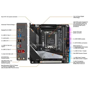 Carte mère de bureau Mini-ITX Z690I ULTRA DDR4 pour LGA1700 Z690 2*DDR4 64 Go, haute qualité, expédition rapide, marque DIY Z690I DDR4 64 Go Mini- - Product Image 5