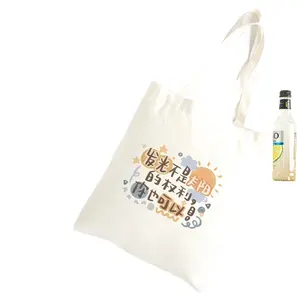 Sacola de lona com logotipo personalizado, sacola de plástico Bagpalaka com letras marrom para decoração artística