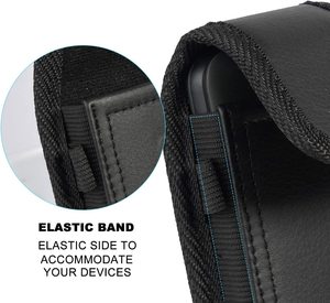 Funda para teléfono móvil Vertical para hombre, cinturón con cierre magnético, cuero PU, estuche de transporte vegano negro, bolsillo de cintura para <span class=keywords><strong>Nokia</strong></span> <span class=keywords><strong>2720</strong></span> - Product Image 4