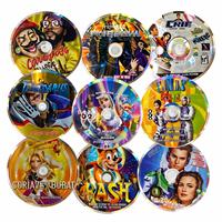 Sachets Mylar sur mesure, forme circulaire de dessin animé, à fond plat, pour produits exotiques, format 3.5g, type étui CD, découpés, holographiques, anti-odeur, pour bonbons et DVD