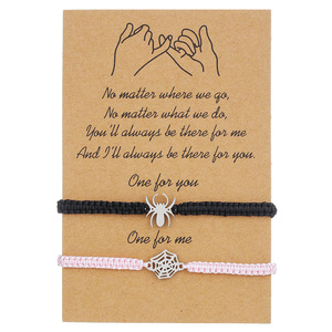 Pulsera de Acero Inoxidable Hecha a Mano con Dijes de Telaraña, Novedad de Halloween, Regalo Misterioso para Festivales, Estilo Moderno - Product Image 4