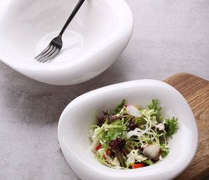 Ensemble de bols en céramique blanche de style bohème, 4 pièces, écologiques, durables, design créatif, polyvalents, salades, desserts, soupes, repas - Product Image 2