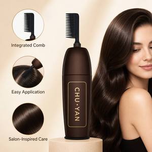 Tinte Capilar Herbal Negro Intenso de Cobertura Instantánea con Peine Aplicador OEM - Product Image 5