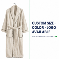 Nouveau peignoir de luxe confortable pour la maison et le spa, luxueux, moelleux, chaud, confortable, lourd, unisexe, pour toutes les saisons