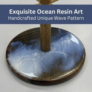 Soporte para Tazas de Café con Base Más Gruesa, Estante de Madera para Tazas, Soporte para Tazas de Café para Mostrador, Soporte para Tazas de Café con 8 Ganchos - Product Image 3