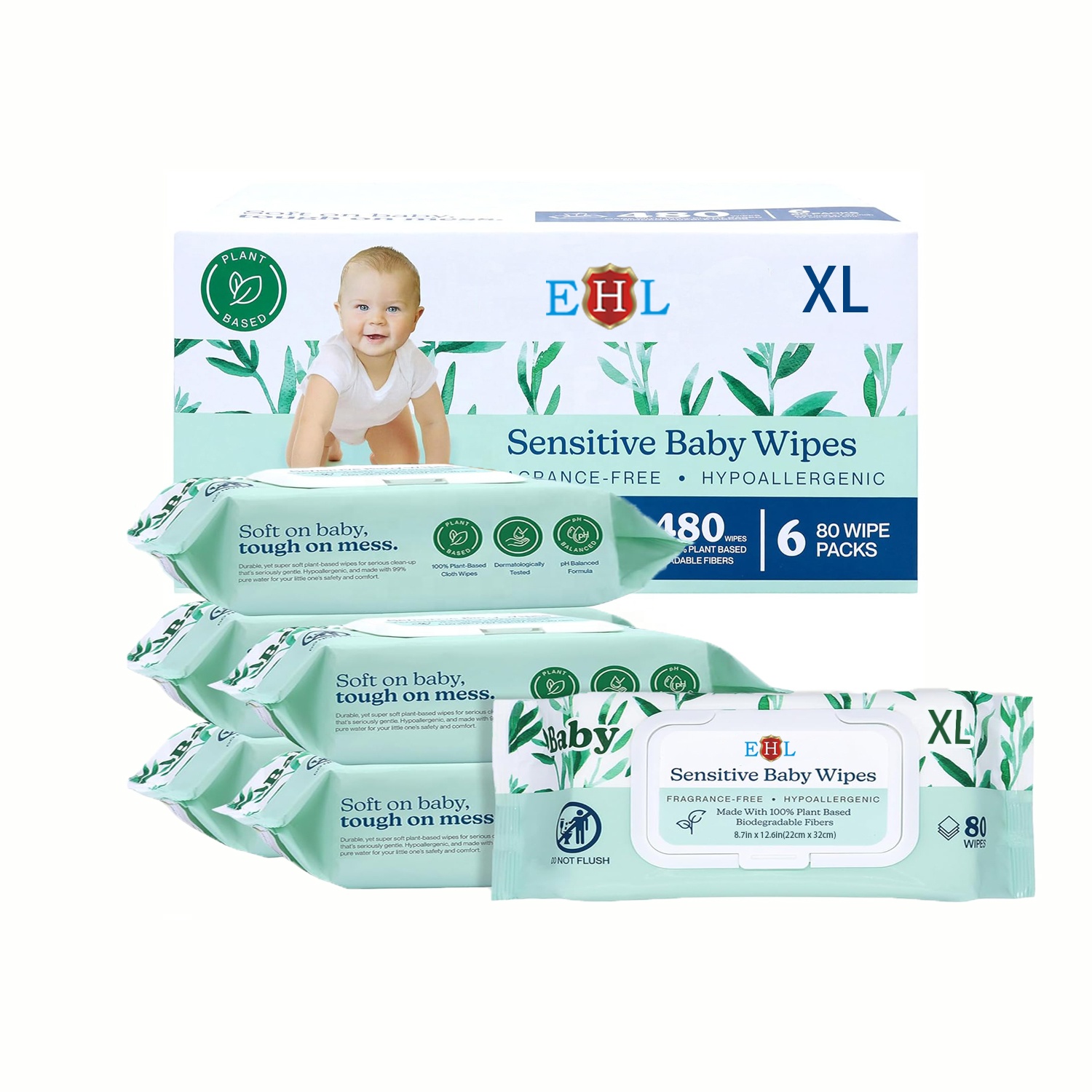 Wet Wipes Huggies Simply Clean Unscented Baby Wipes, 11 Flip-Top