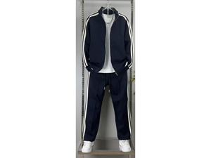 Ensemble de survêtement pour <span class=keywords><strong>homme</strong></span> LEDUO, deux pièces, fermeture éclair, rayé, vêtements de sport décontractés, tissu doux et confortable, <span class=keywords><strong>tenue</strong></span> décontractée pour tous les jours, coupe ample - Product Image 1