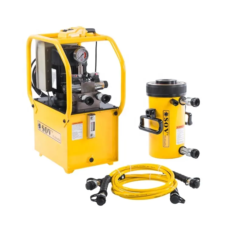 ENERPAC Sama 30T 700Bar Plunger Berongga Kerja Ganda RCH-307 Jack Silinder Hidrolik