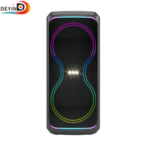 Speaker Portabel Tahan Air 30W RGB LED Nirkabel Model Baru Laris Manis, Kotak Suara DJ yang Dapat Disesuaikan