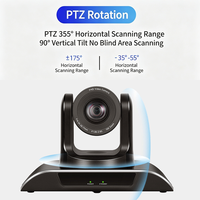 Caméra PTZ de suivi humain/du visage par IA 1080P - Zoom optique 3X pour l'enseignement à distance/les réunions en direct en église