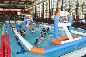 Jeu de terrain de basket-ball d'eau gonflable de jeu de sport aquatique flottant sur le <span class=keywords><strong>parc</strong></span> de plage de mer - Product Image 5