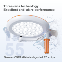 Lampe chirurgicale LED dentaire de qualité médicale pour chirurgie d'implantation électrique, avec caméra 4K, enregistrement vidéo, CRI élevé 96, éclairage 100 000 LUX