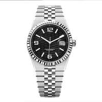 Montre classique pour homme, quartz, boîtier en alliage, cadran en verre minéral, 41 mm, étanche 30 m, bracelet en acier inoxydable, fermoir papillon