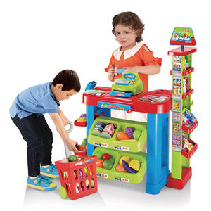 Jeu de rôle pour enfants : Caisse enregistreuse électronique réaliste, ensemble de jouets de supermarché en plastique avec accessoires de luxe - Product Image 1