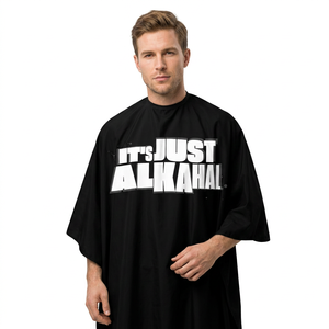 Capa de peluquería impermeable con cierre ajustable en el cuello, modelo "It's Just Alkahal", para cortes de pelo - Capas profesionales de peluquería - Product Image 6