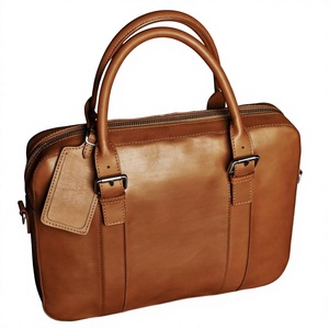 BS INTERNATIONAL Men's Genuine Leather Korean Modern Casual Durable Waterproof Shockproof Lightweight Large Capacity <b>Laptop</b> - Product Image 3