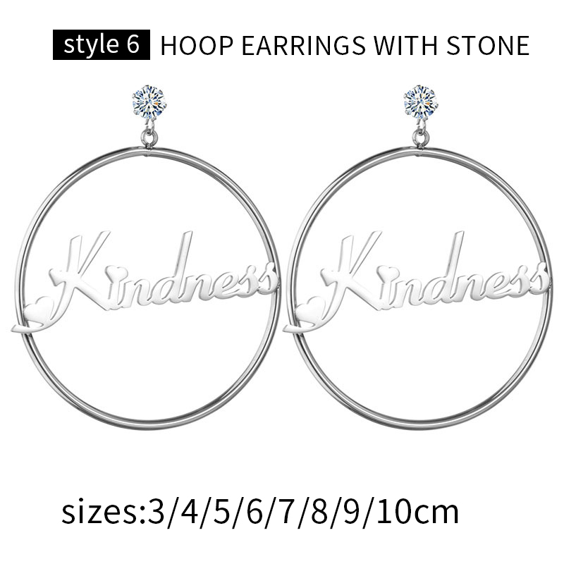 Pendientes de aro personalizados con zirconia