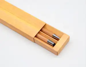ชุดปากกาไม้สไตลัสไม้ไผ่พร้อมกล่อง,ชุดปากกาไม้พร้อมกล่องใส่ปากกาออกแบบโลโก้ได้ตามต้องการเป็นมิตรกับสิ่งแวดล้อม