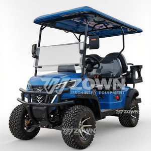 Carrito de Golf Reforzado Azul con Suspensión Amortiguadora y Maletero Trasero para Clubes Campestres - Product Image 1