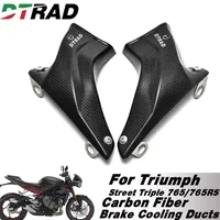 Nouveau Refroidisseur de Frein à Conduit d'Air en Fibre de Carbone Triumph Street Triple 765/RS 2025 675/R Système de Refroidissement d'Étrier Couvercle de Radiateur OLIVER