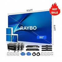 Système de mur vidéo LED clé en main RAYBO P1.9 P2.6 P3.9 Never Black, écran flexible incurvé pour location intérieure, panneau d'affichage de scène