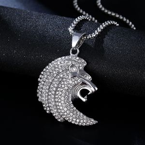 Hip Hop Iced Out Moissanite Lion Head Pvd Acero inoxidable Fine Fashion Jewelry Collares colgantes 18K chapado en oro para mujeres - Product Image 6