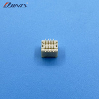 Conector SMT PCB de Doble Fila 1.0T-1-LT-2*4A, Paso de 1.0mm, 8 Pines, Terminal de Bronce Fosforoso, Montaje Superficial, Perno de Posicionamiento, 1A 50V