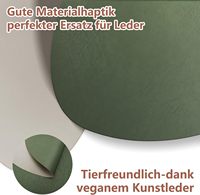 MIAO HELI-Ensemble de napperons en similicuir double face antidérapant, lavable, imperméable, ovale, gris clair, tapis de table, 5mm