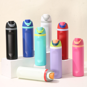 Logo personnalisé isolé Passe au lave-vaisselle Bouteille d'eau de sport sous vide en acier Garder au froid 24 heures - Product Image 1