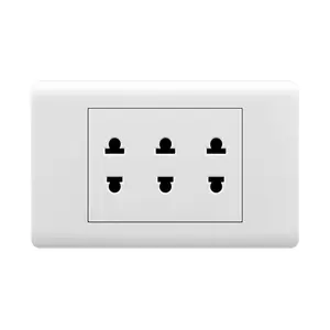White PC Plastic Multi 2 Pin Sockets Three 2 Hole Sockets with Cheap Prices