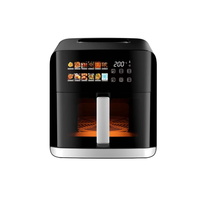 Nouveau petit four à air chaud multifonctionnel carré en acier inoxydable pour la maison, grande capacité, sans fumée ni huile, contrôle numérique