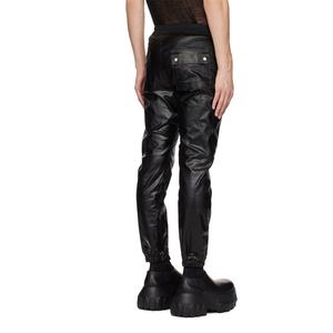 กางเกงคาร์โก้หนังเทียมทรงสลิมเอวกลาง หลายกระเป๋า สไตล์ลำลองสำหรับผู้ชาย ซิปหน้า ขายดี - Product Image 3