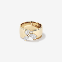 Bague de mariage en or jaune massif 14 carats avec diamant de laboratoire DEF VVS, bijoux personnalisés, bijoux de mode pour femmes, bague d'anniversaire