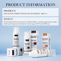 OEM oxyde de zinc teinté visage crème solaire soins de la peau hydratant glow-boosting apaisant hydratant SPF40 léger teinté hydratant