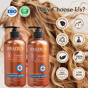 Yafeila Classic 500ml Shampooing et Après-Shampooing <span class=keywords><strong>Sans</strong></span> <span class=keywords><strong>Sulfate</strong></span> pour Soin Capillaire <span class=keywords><strong>Brésilien</strong></span>, Huiles Naturelles Biologiques d'Argan et de Coco, Acides Aminés, Cheveux Bouclés - Product Image 3
