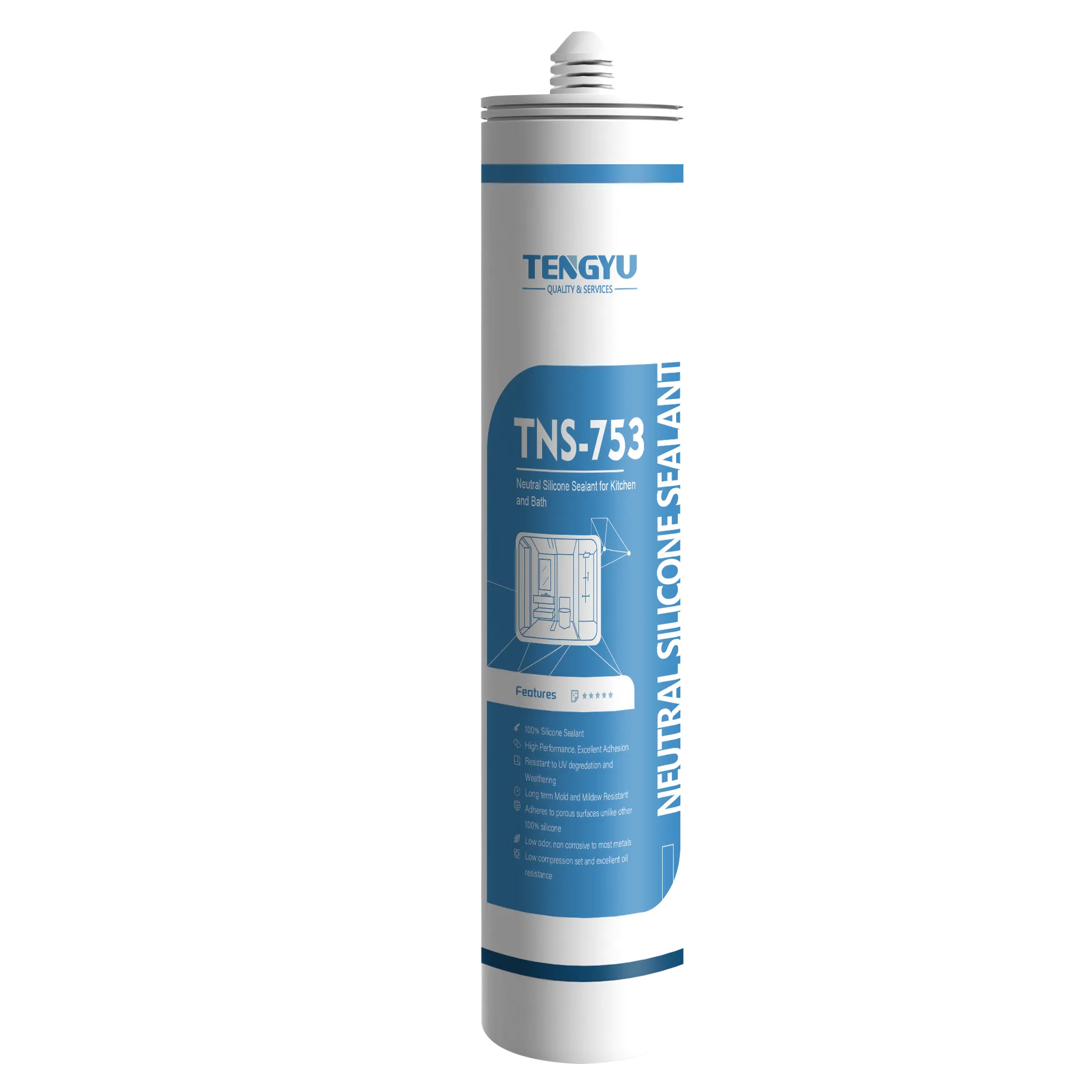 High Performance Excellent Adhesion Anti Mildew Neutral Silicone Sealant