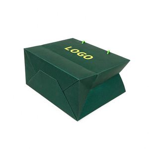 Customizable <b>Patterned</b> logo <b>Paper</b> Bags with Nylon Rope Handles for Premium Gifts and Footwear/apparel Applications - Product Image 4