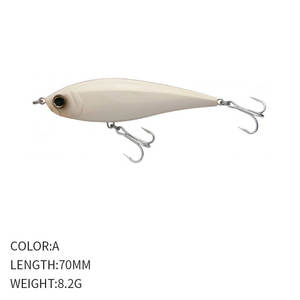 Cebo de señuelo duro Corriente de agua dulce Cebo ficticio biónico 70mm/8,2g Lápiz láser interno ABS para señuelo de fondo de carpa con <span class=keywords><strong>tres</strong></span> ganchos - Product Image 4